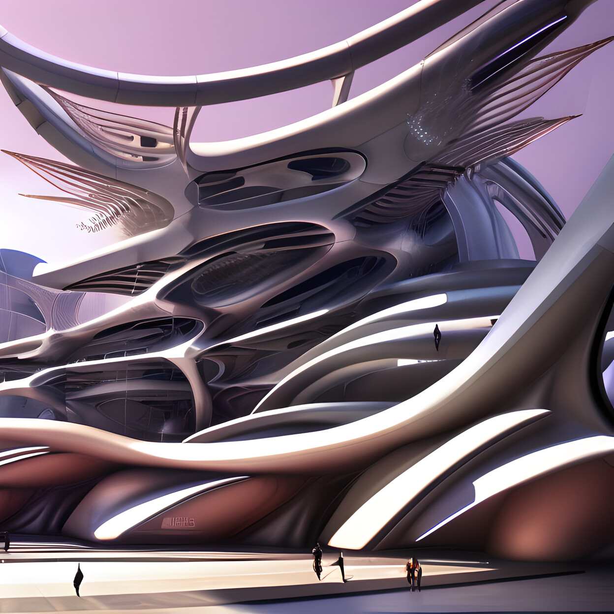 futurbansim in golden dusk